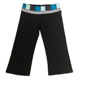 Lululemon Athletica Women’s Reversible Wunder Under Cropped Leggings Black Sz 8